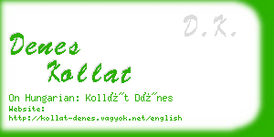 denes kollat business card